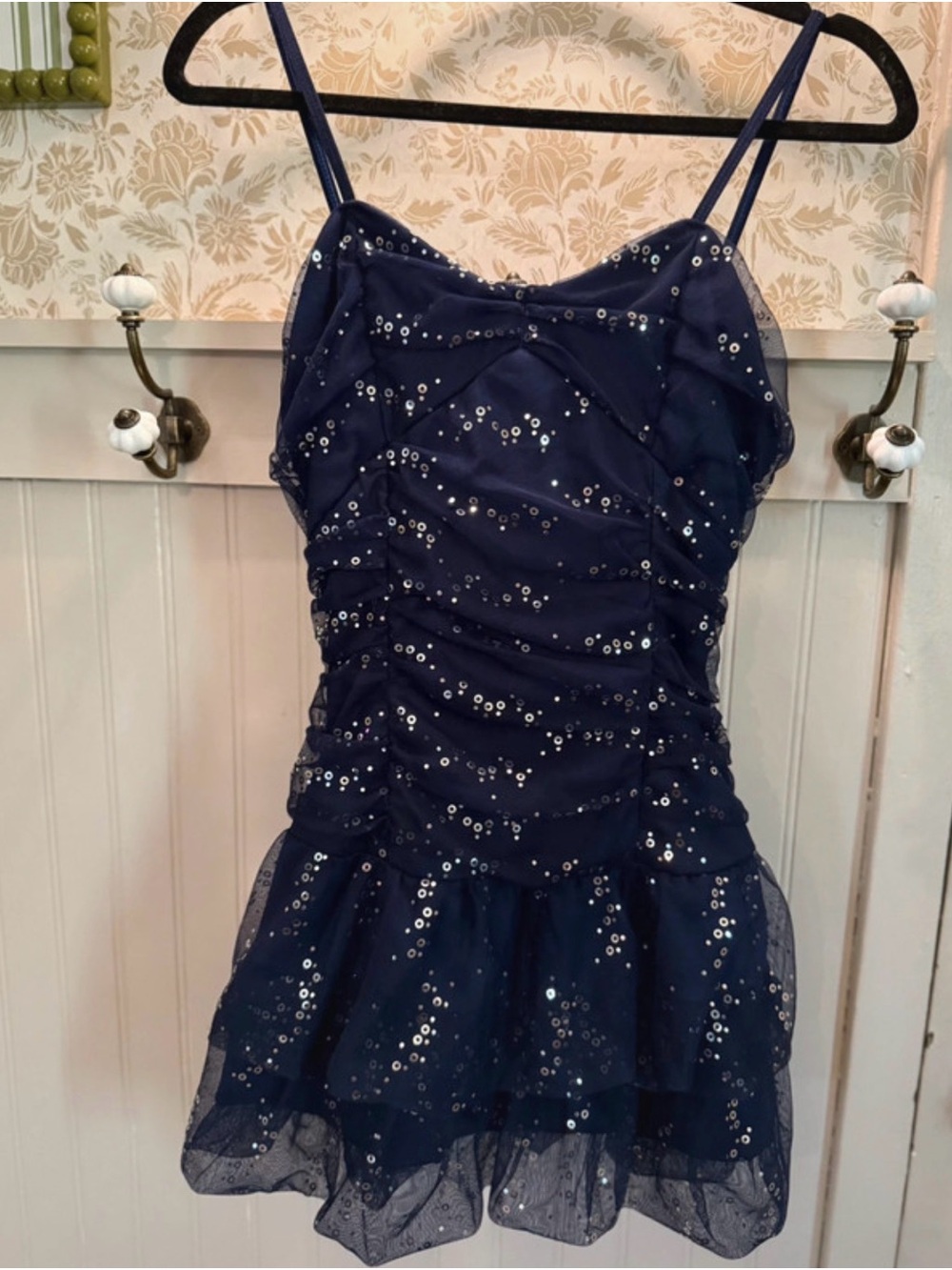 Weissman Navy Sequin Party Dress